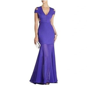 Ava Cut Out Persian Blue Full Length Formal Dress